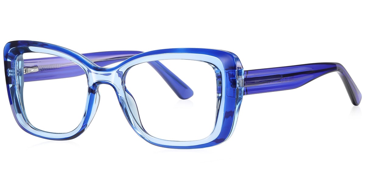 Rectangle Frame translucent-blue