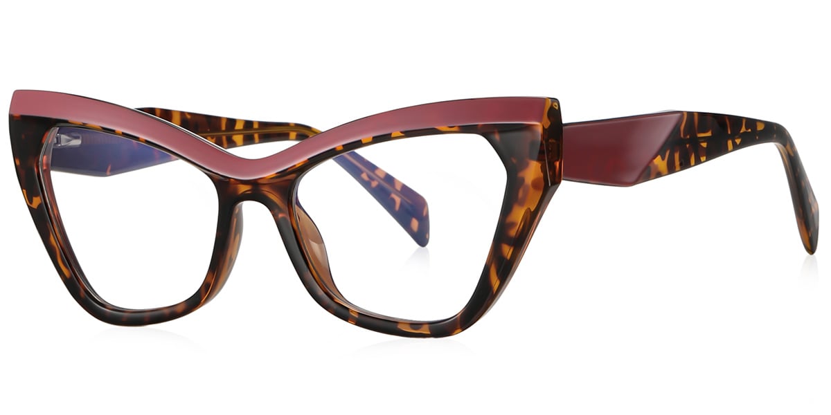 Cat Eye Frame pattern-purple