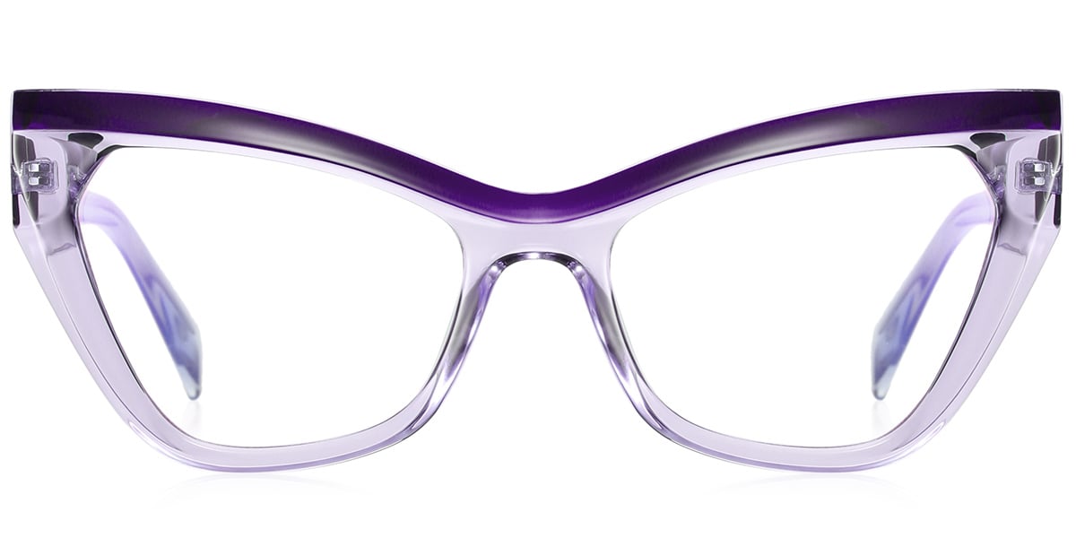 Cat Eye Frame pattern-purple