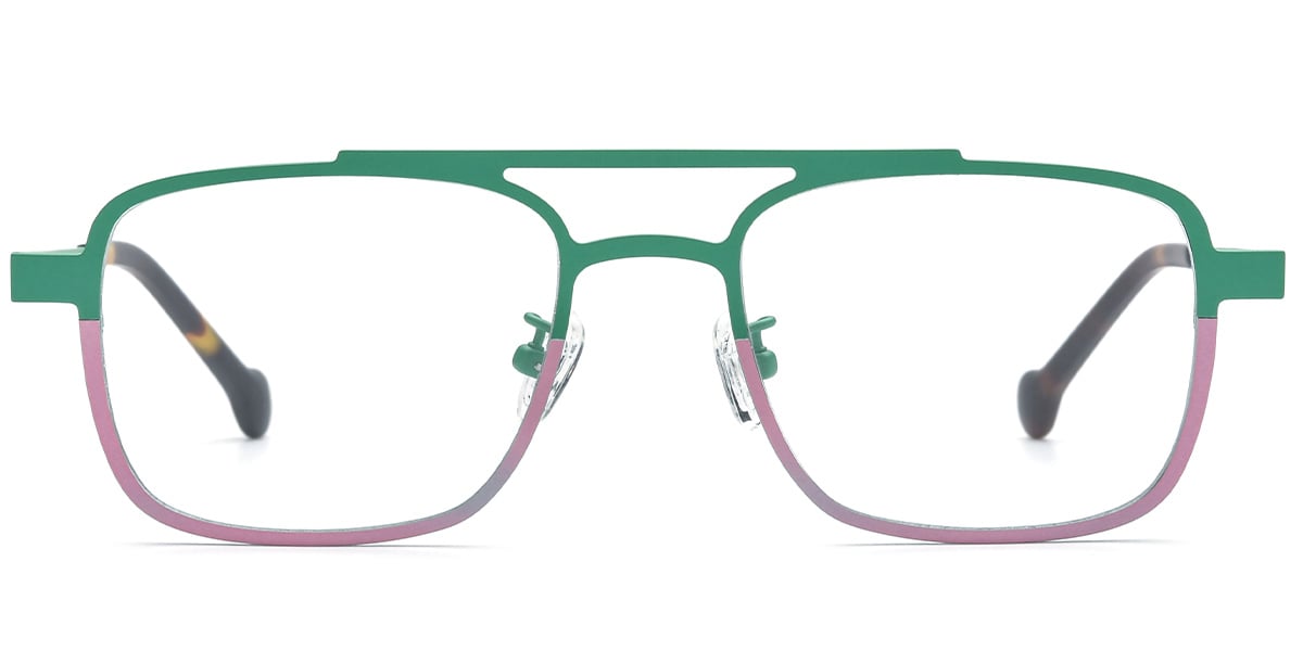 Titanium Square Frame pattern-green