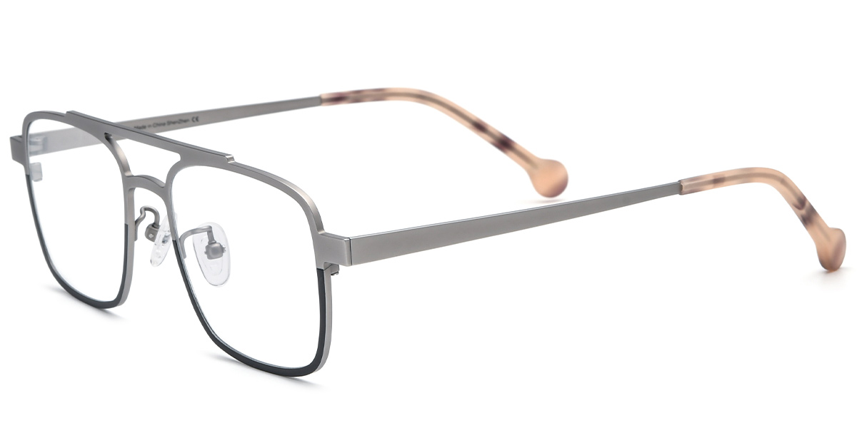 Titanium Square Frame pattern-grey