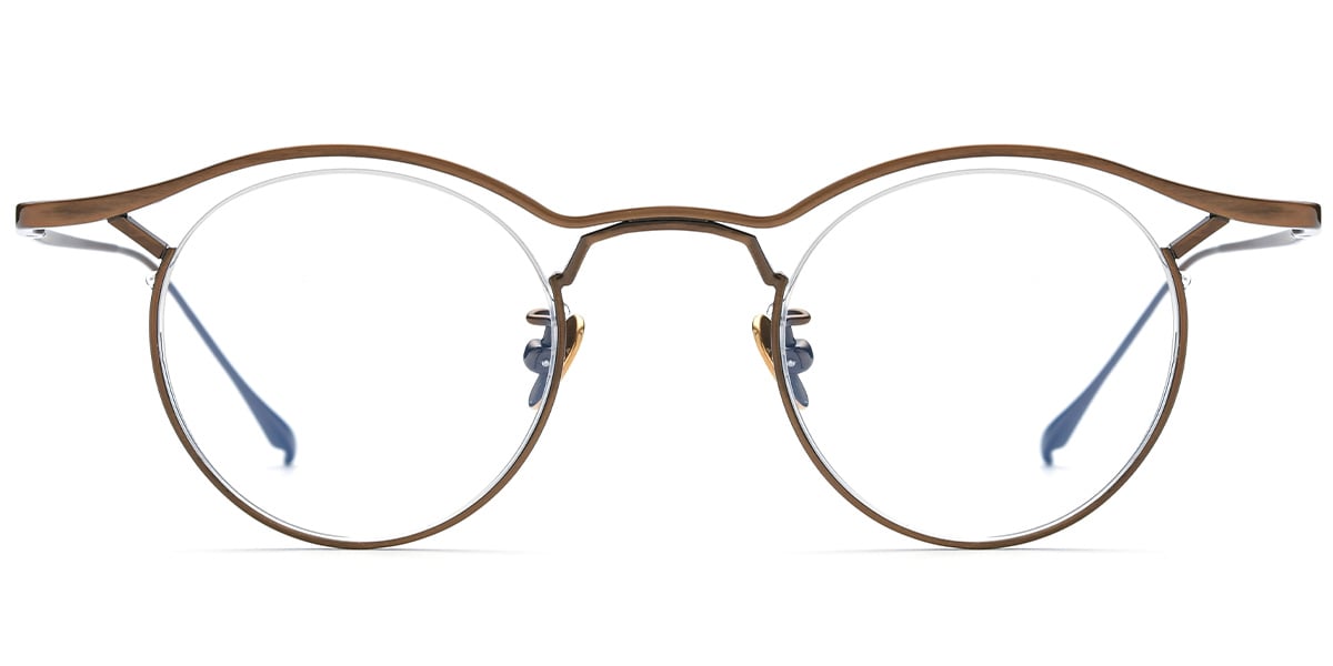 Titanium Round Frame brown