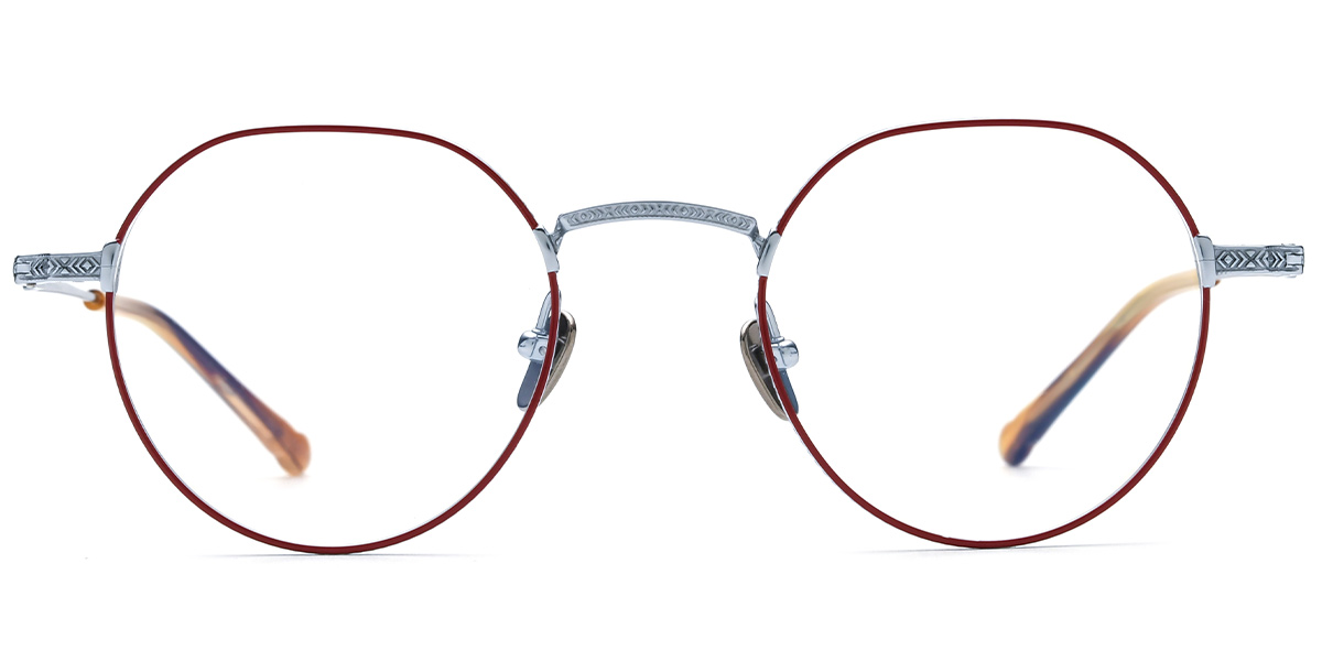 Titanium Geometric Frame silver-red