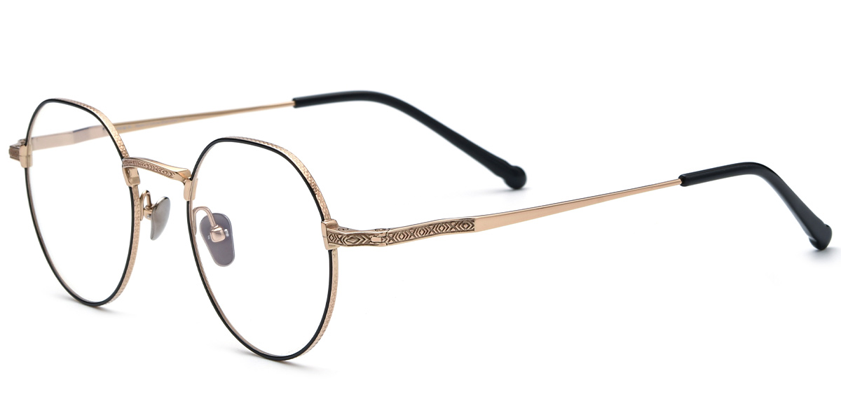 Titanium Geometric Frame black-gold