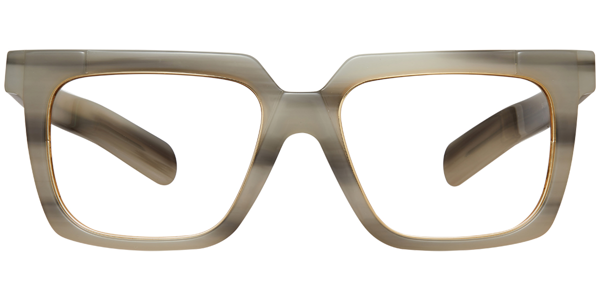 Acetate Square Frame pattern-grey