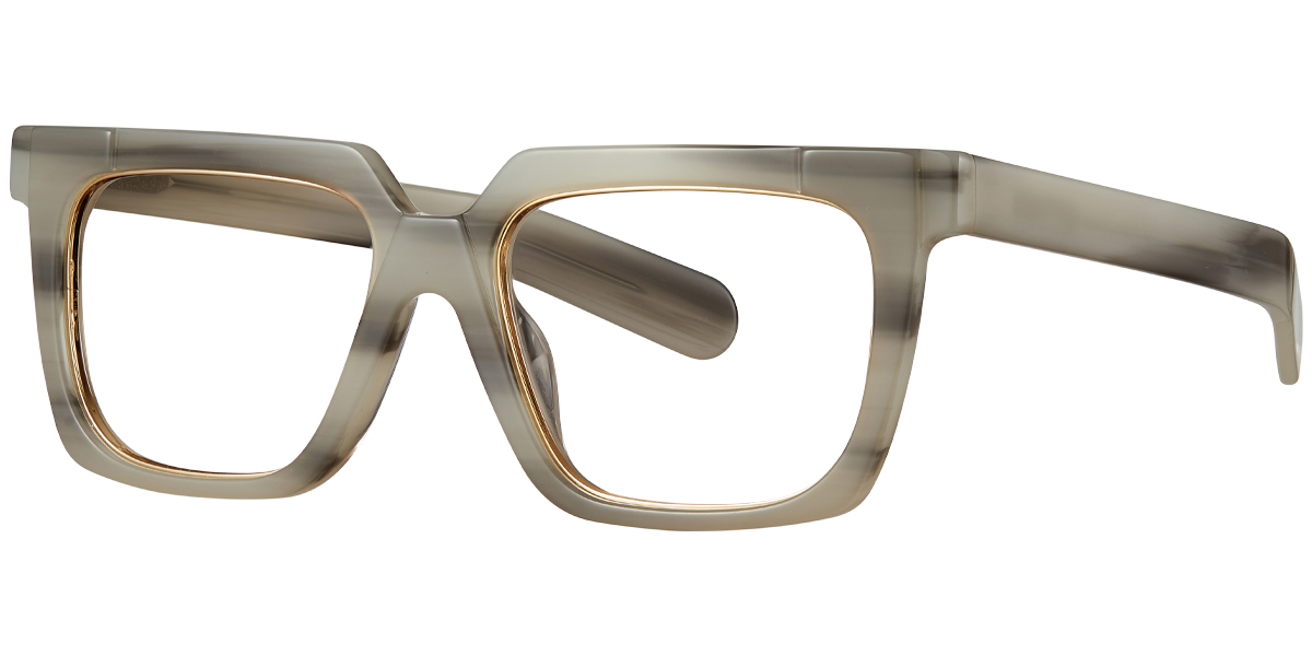 Acetate Square Frame pattern-grey
