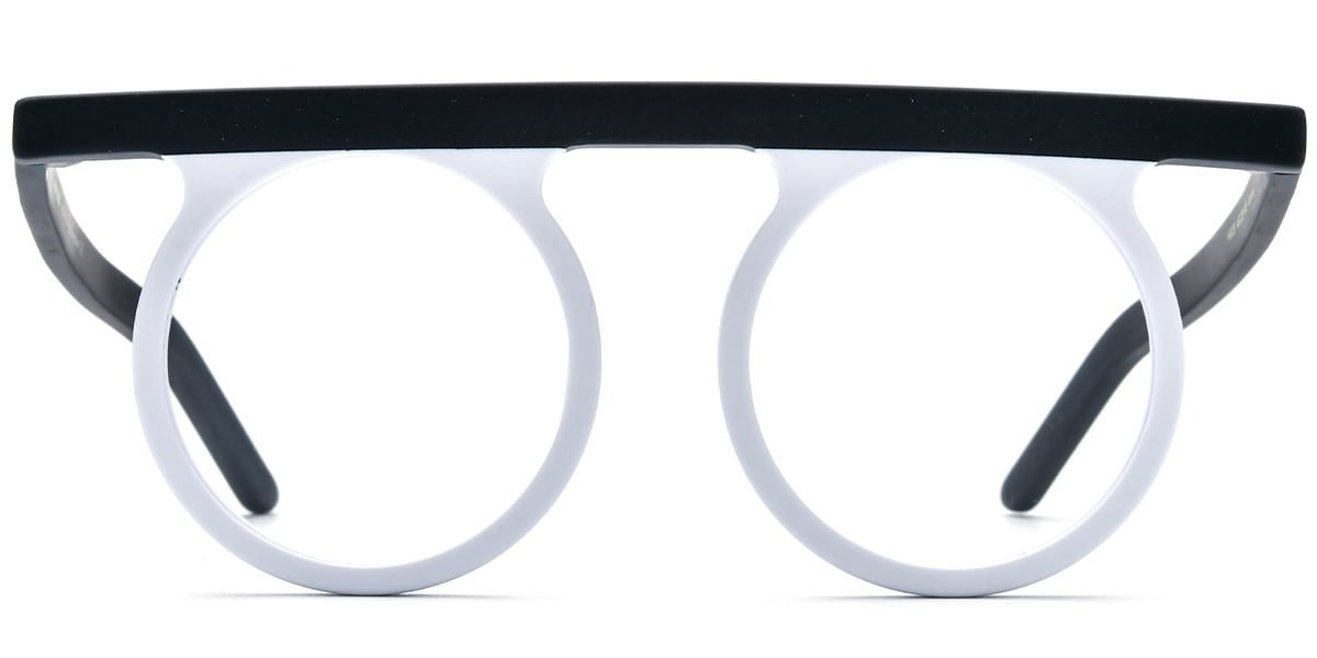 Acetate Round Frame black-white