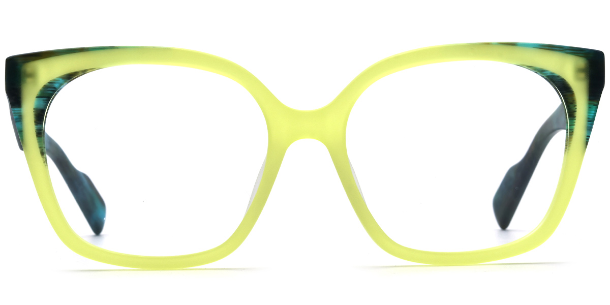 Acetate Square Frame pattern-green