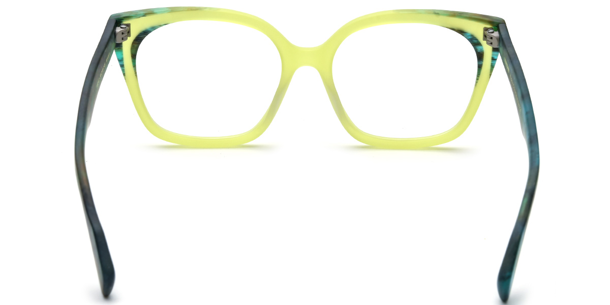 Acetate Square Frame pattern-green