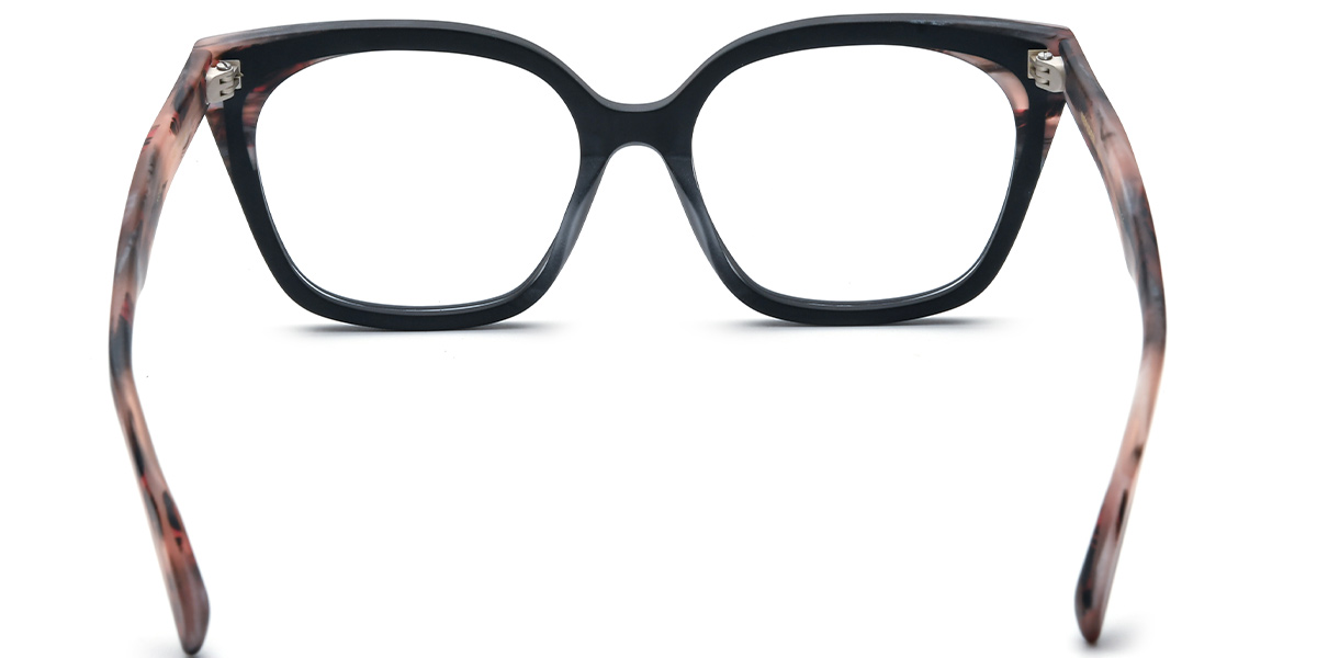 Acetate Square Frame pattern-black