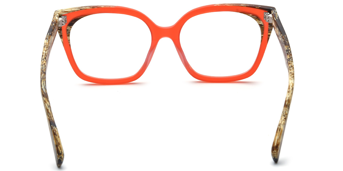 Acetate Square Frame pattern-red