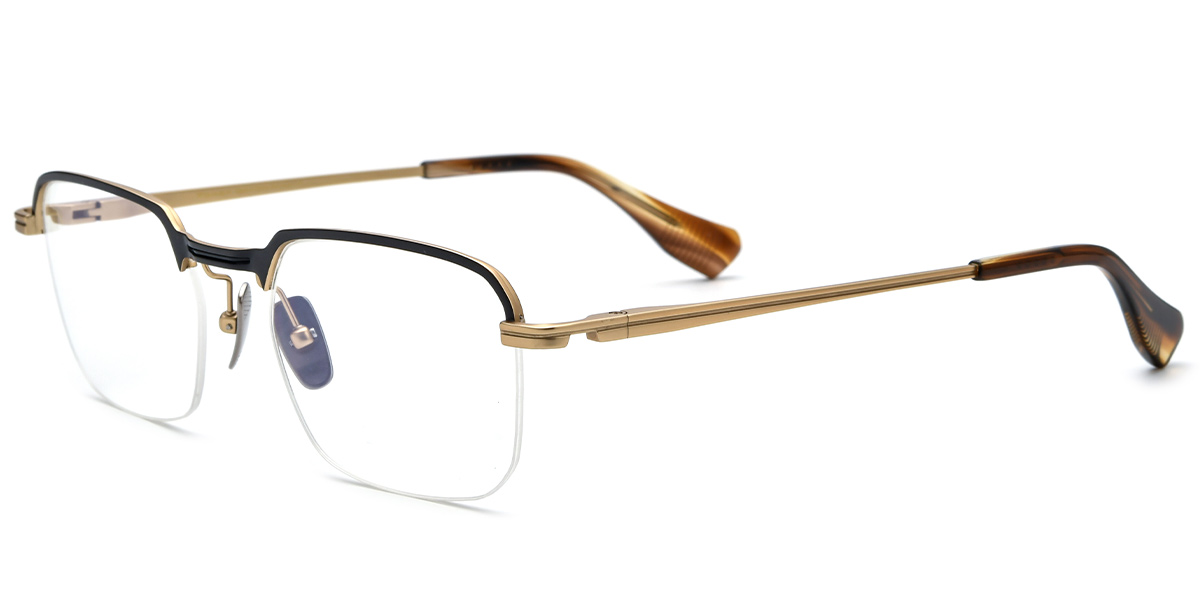 Titanium Square Frame black-gold