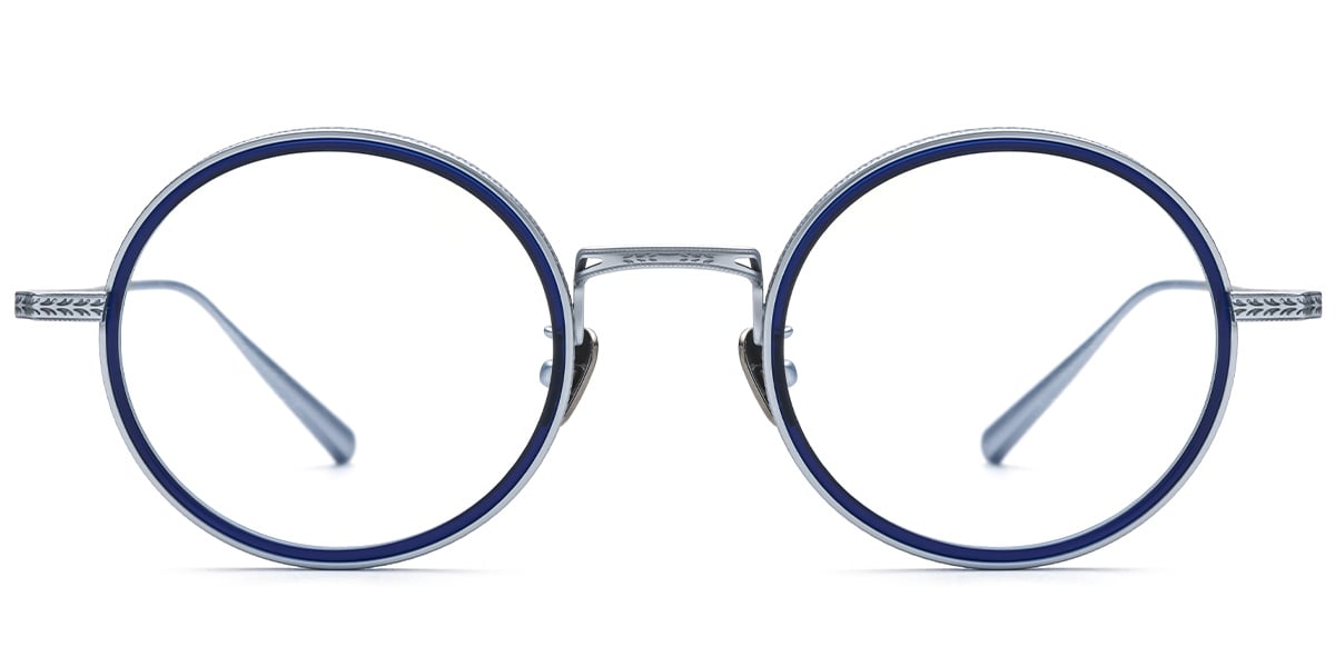 Titanium Round Frame silver-blue