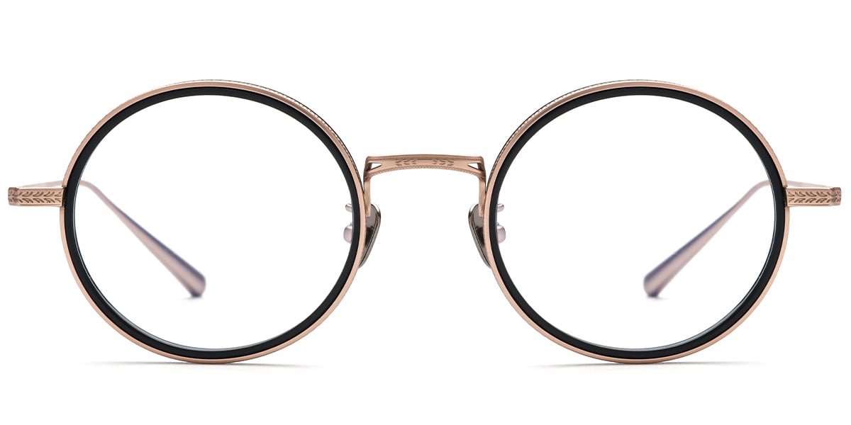 Titanium Round Frame black-gold