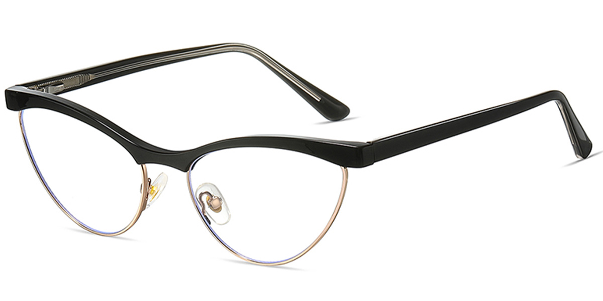 Cat Eye Browline Frame black