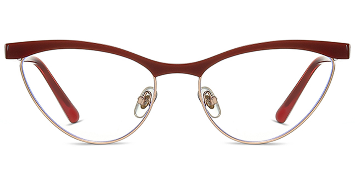 Cat Eye Browline Frame red