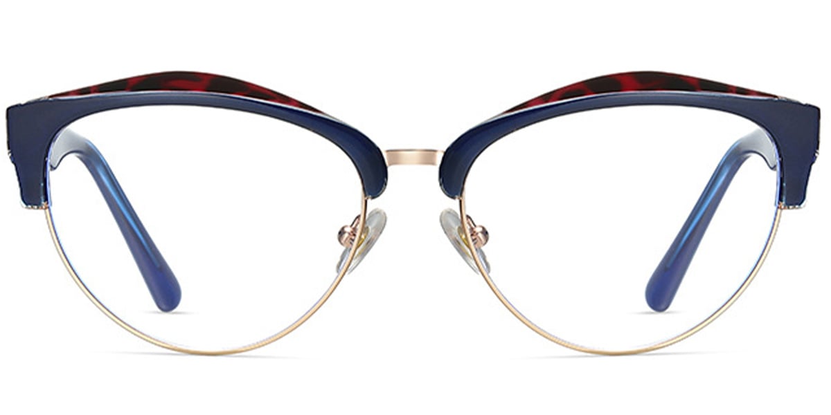 Browline Frame pattern-blue