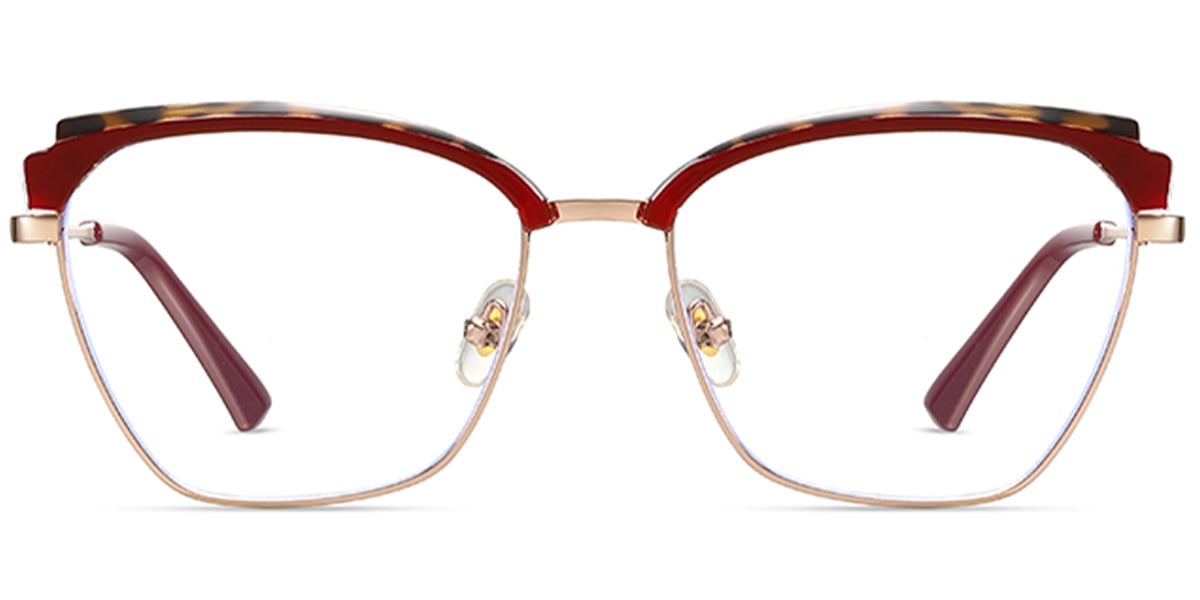 Browline Frame pattern-red