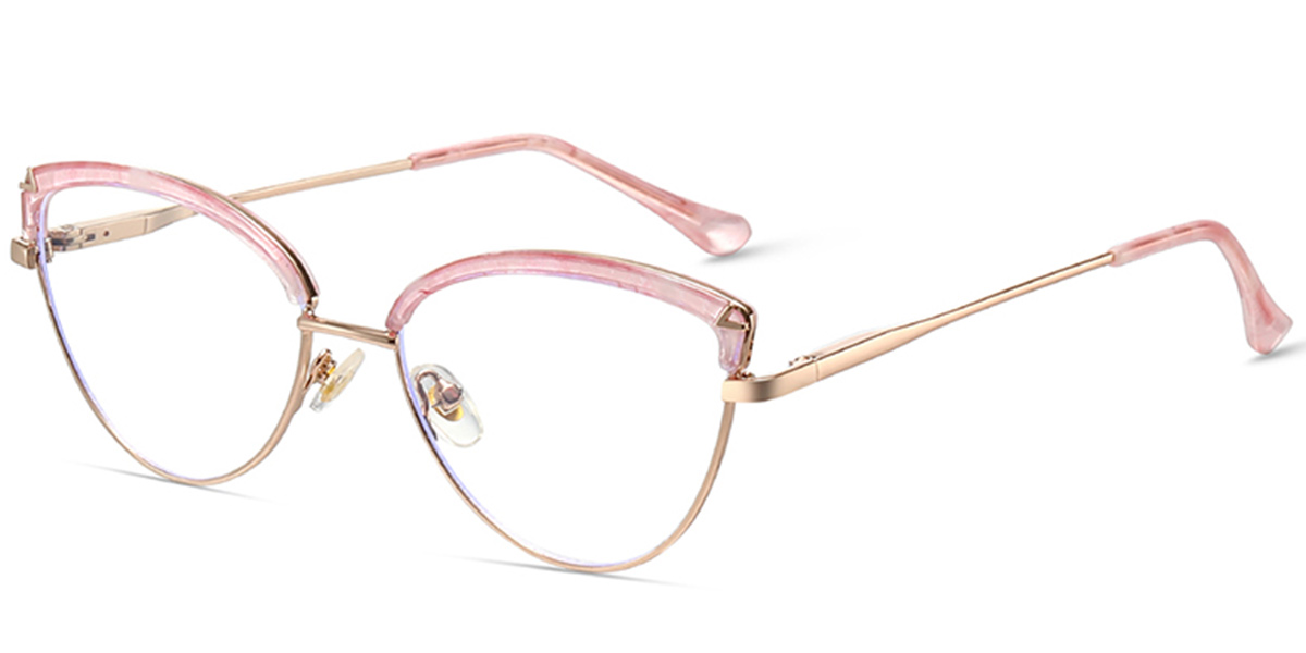 Browline Frame pattern-pink