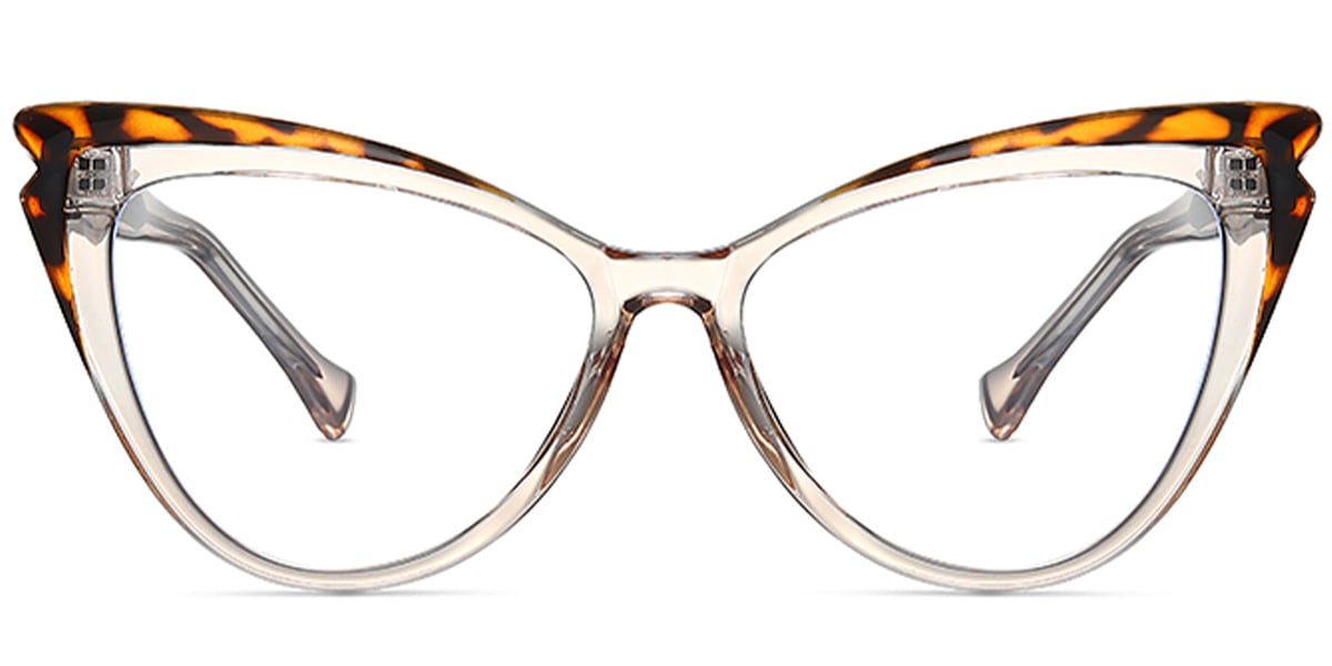 Cat Eye Frame pattern-light_brown