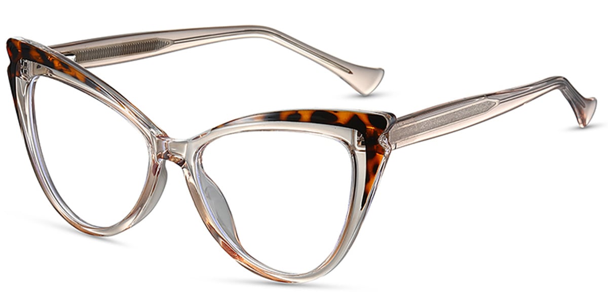 Cat Eye Frame pattern-light_brown