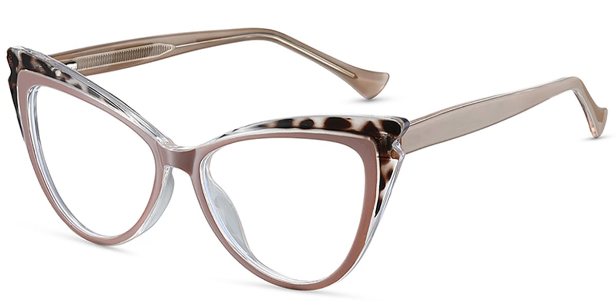 Cat Eye Frame pattern-pink