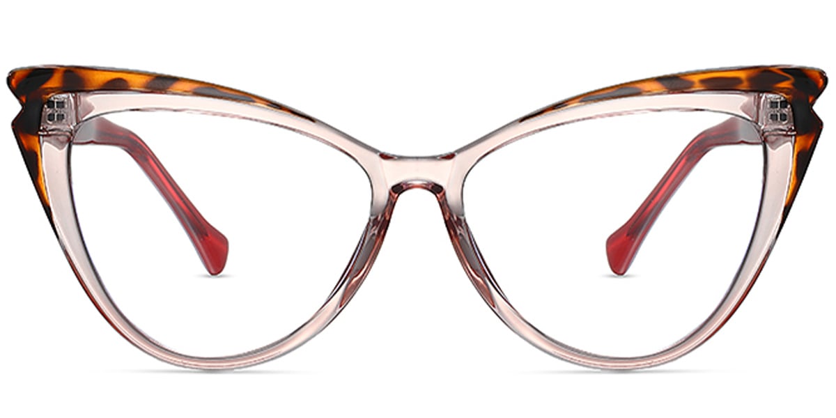 Cat Eye Frame pattern-red