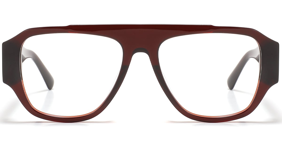 Acetate Square Frame brown