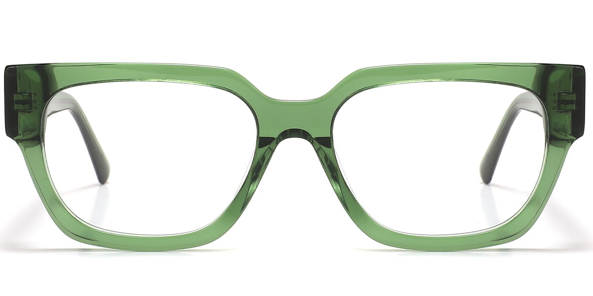 Acetate Square Frame translucent-green