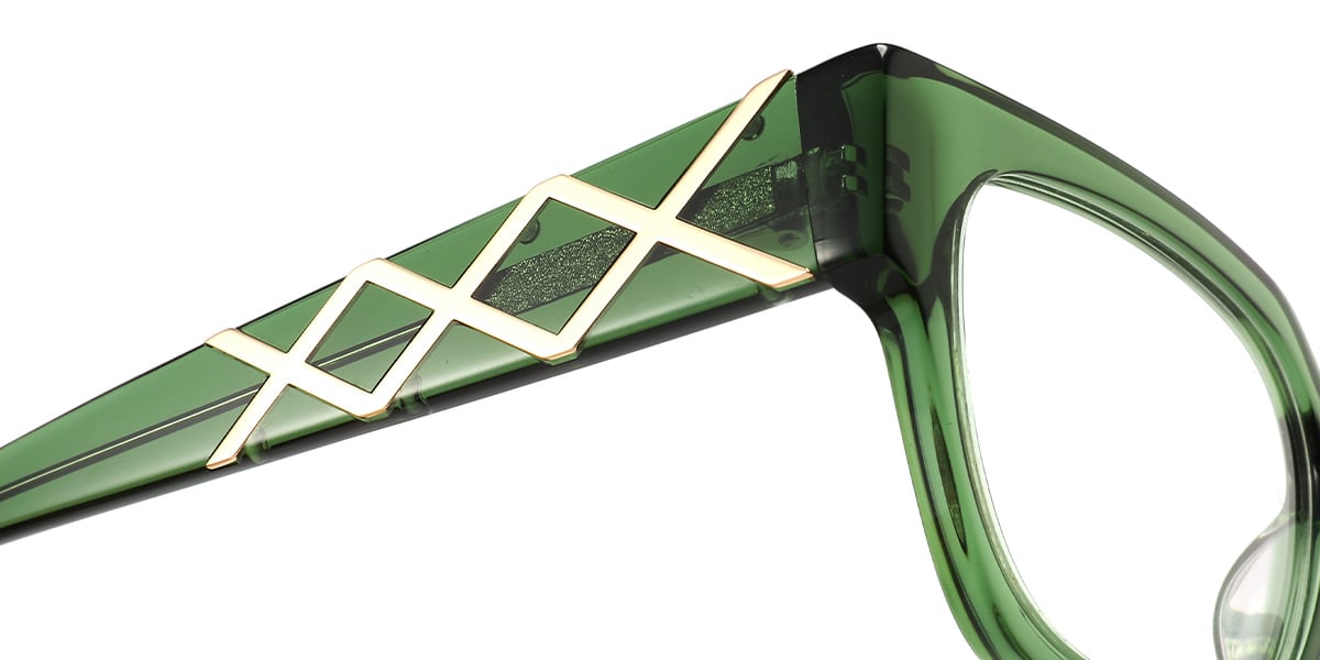 Acetate Square Frame translucent-green