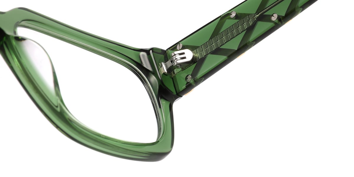 Acetate Square Frame translucent-green