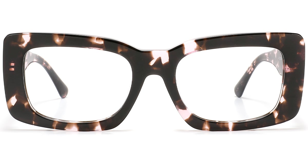 Acetate Rectangle Frame pattern-pink