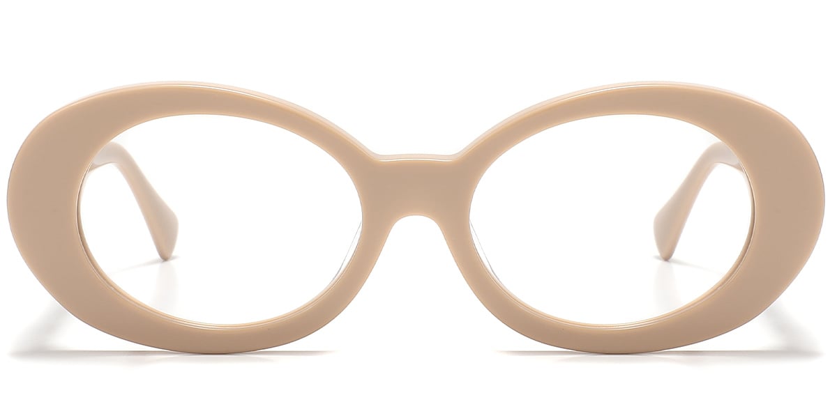 Acetate Oval Frame light_brown