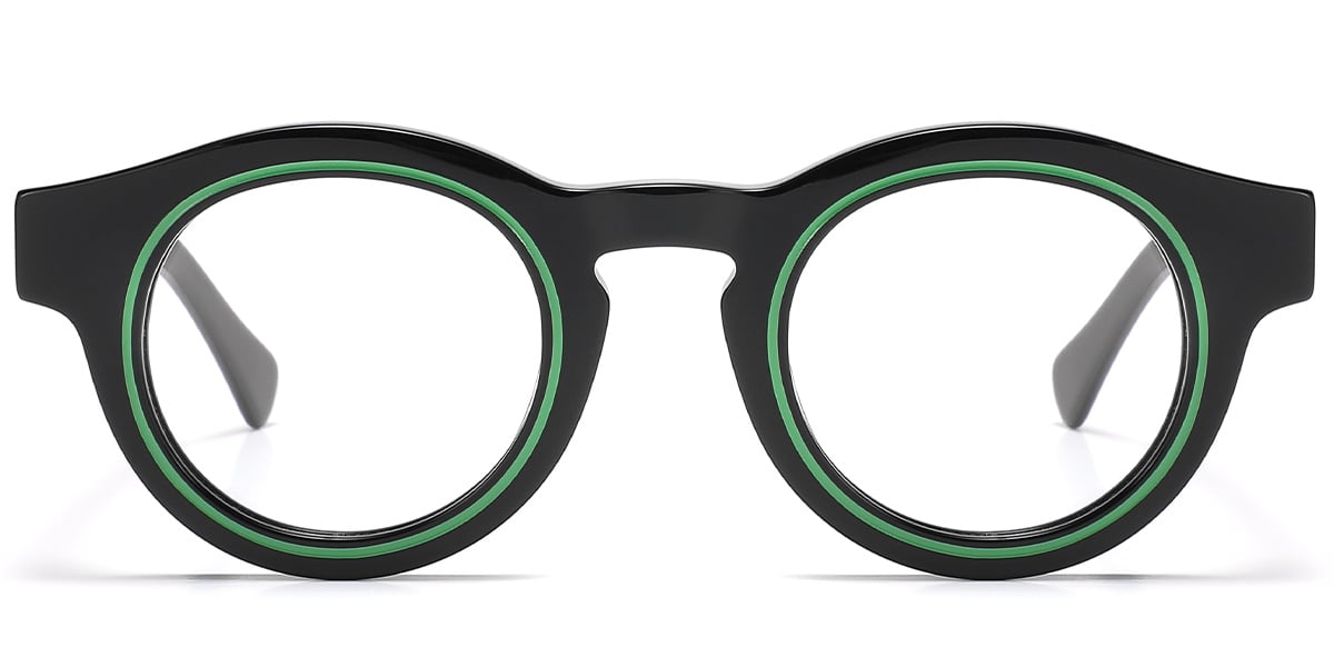 Acetate Round Frame black