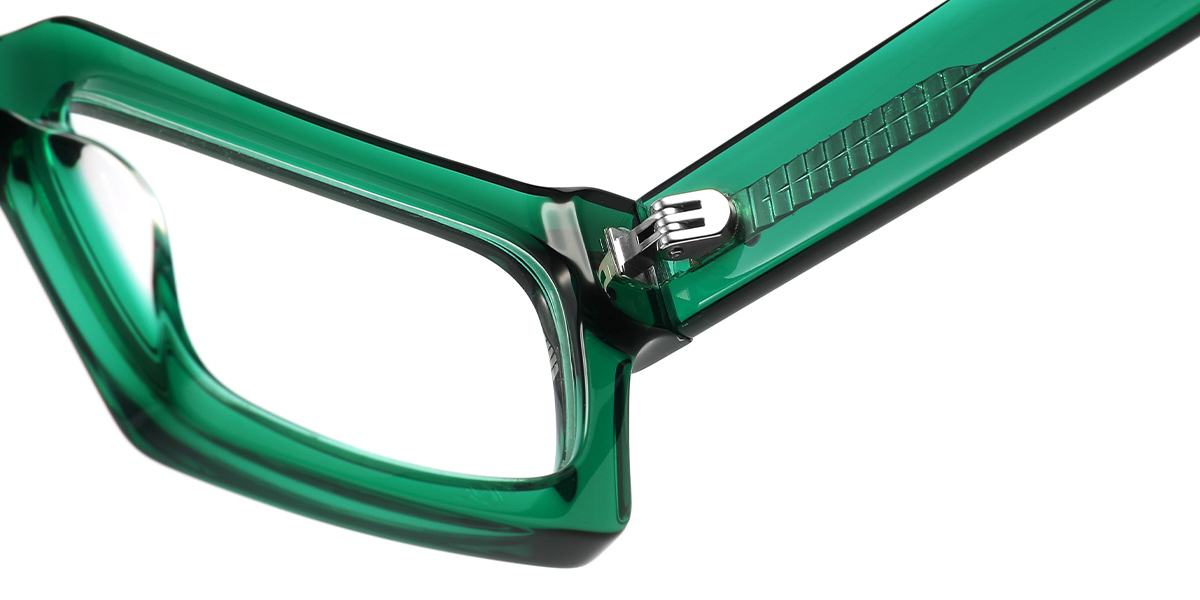 Acetate Rectangle Frame translucent-green