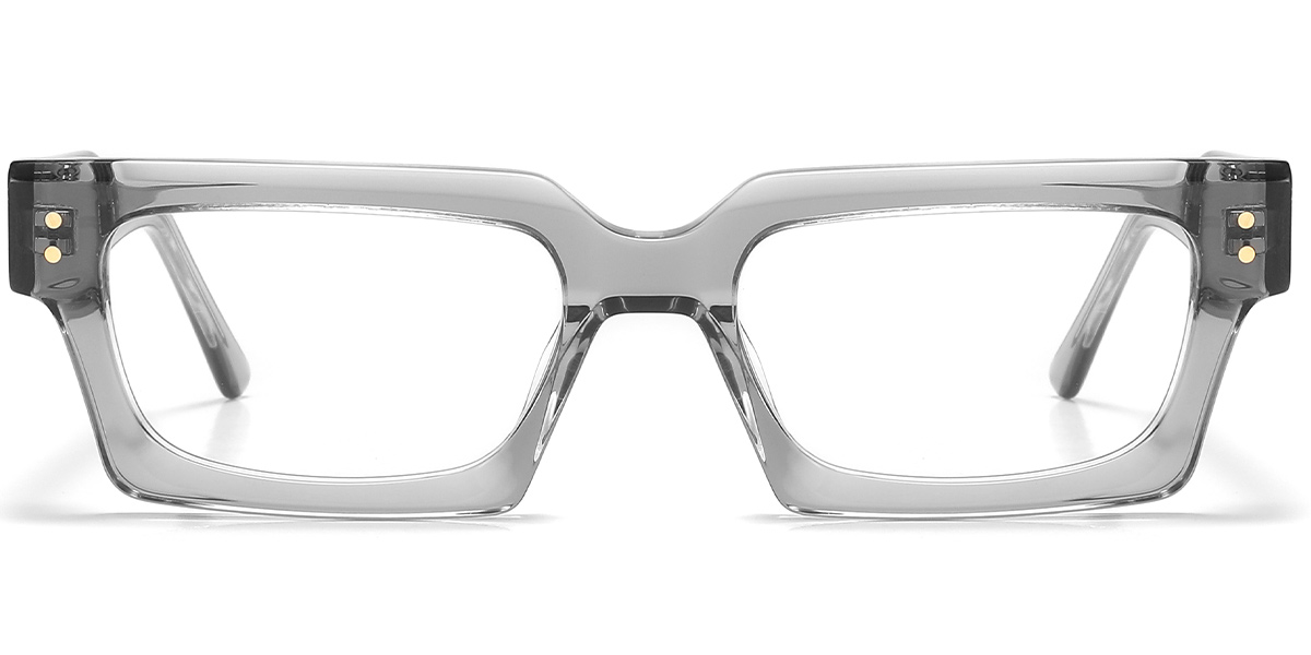 Acetate Rectangle Frame translucent-grey