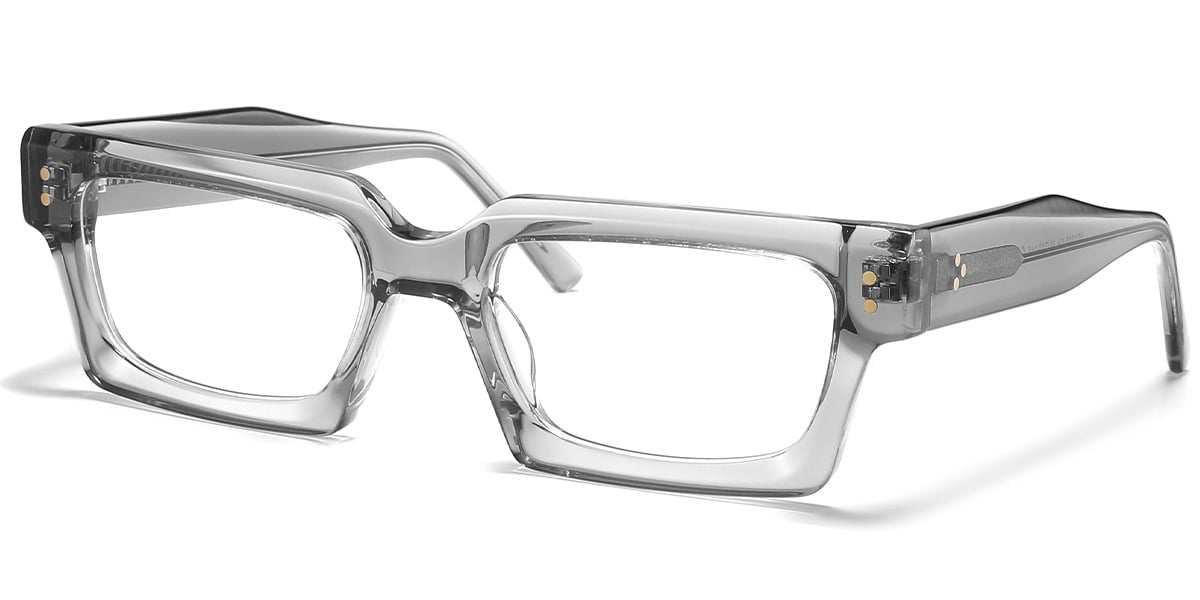 Acetate Rectangle Frame translucent-grey