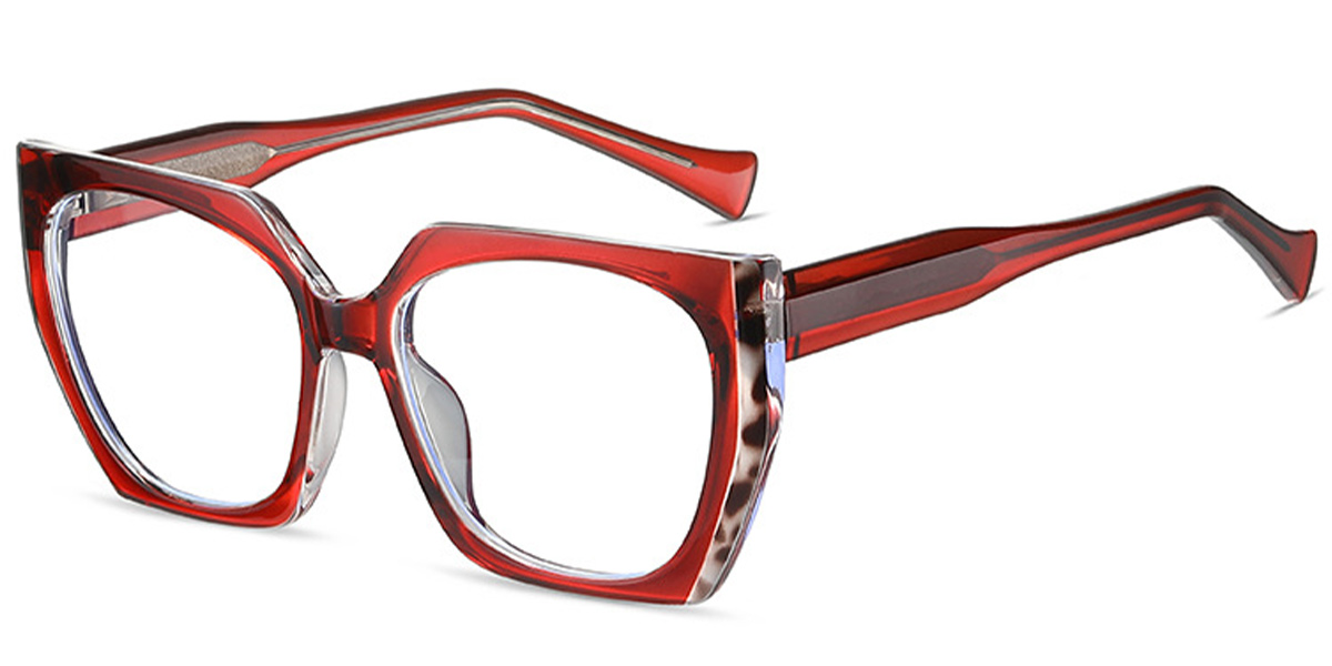 Square Frame pattern-red
