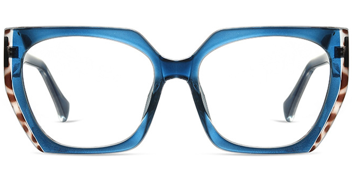 Square Frame pattern-blue