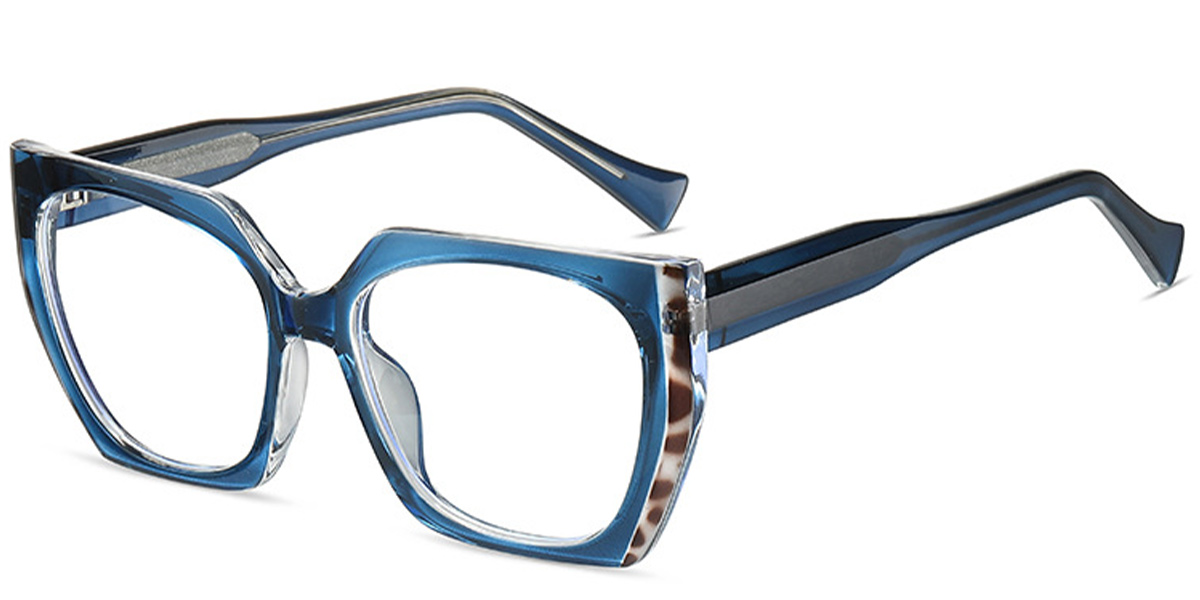 Square Frame pattern-blue