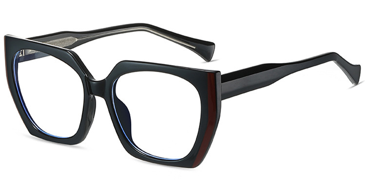 Square Frame pattern-black