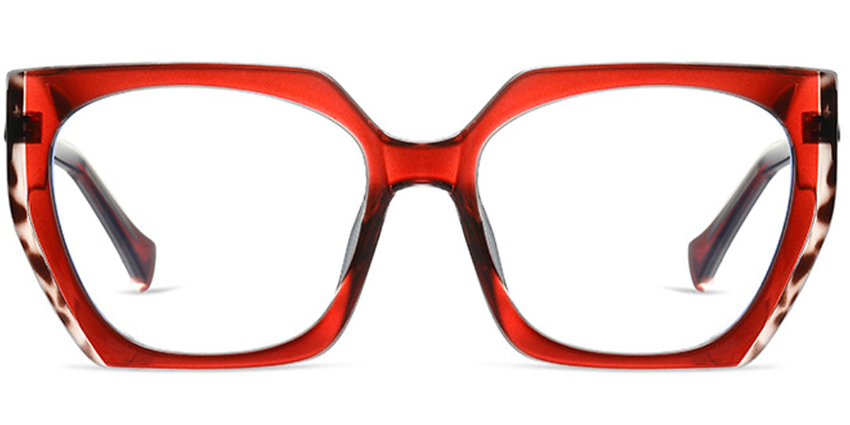 Square Frame pattern-red