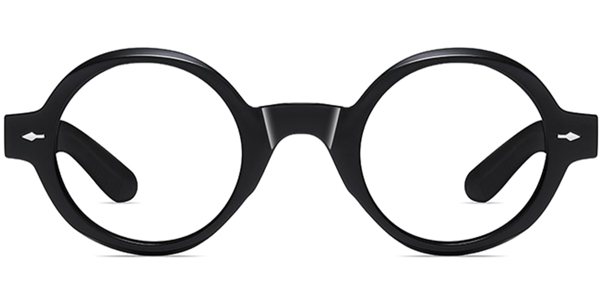 Acetate Round Frame black