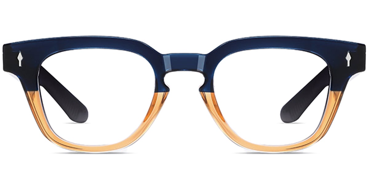 Acetate Square Frame pattern-blue