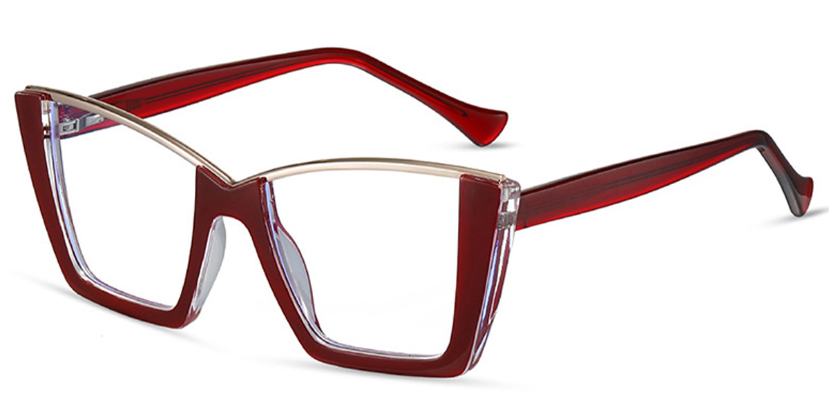 Square Frame translucent-red