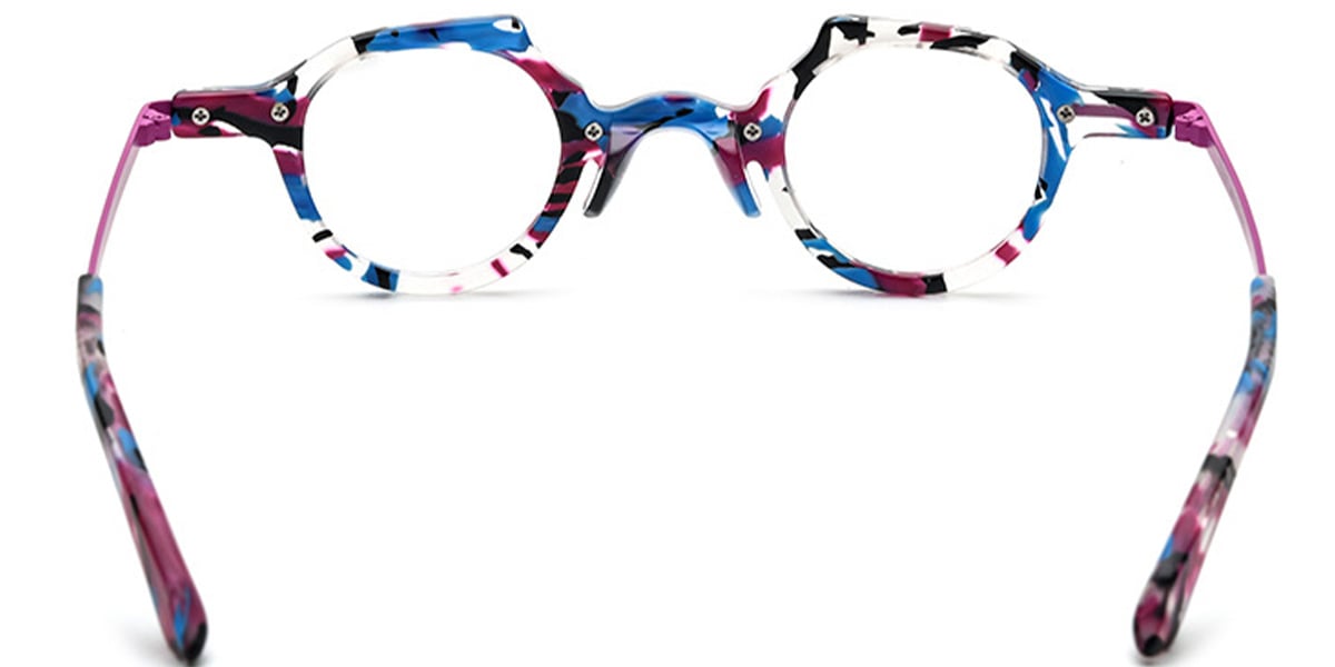 Acetate Geometric Frame pattern-purple