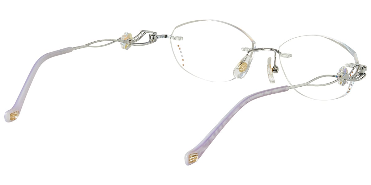 Geometric Rimless Frame silver
