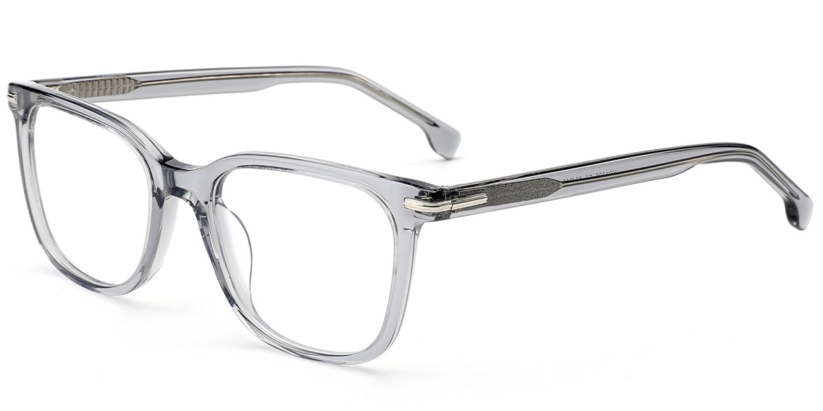 Acetate Square Frame translucent-grey