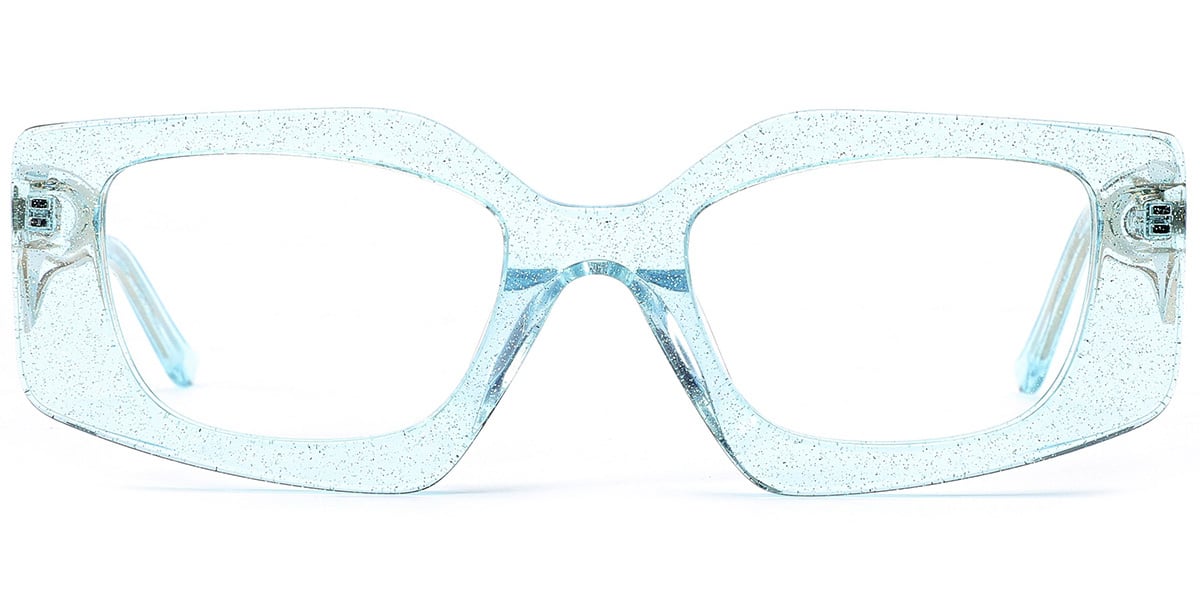 Acetate Rectangle Frame translucent-blue