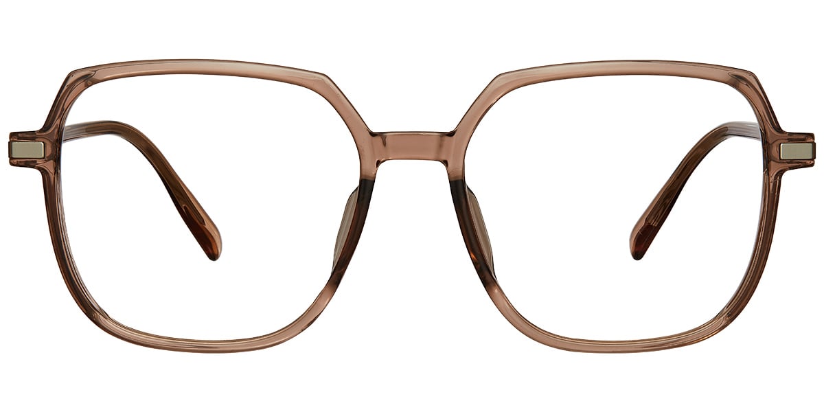 Acetate Square Frame translucent-brown